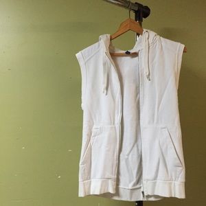 H&M - White Zip-Up Hoodie